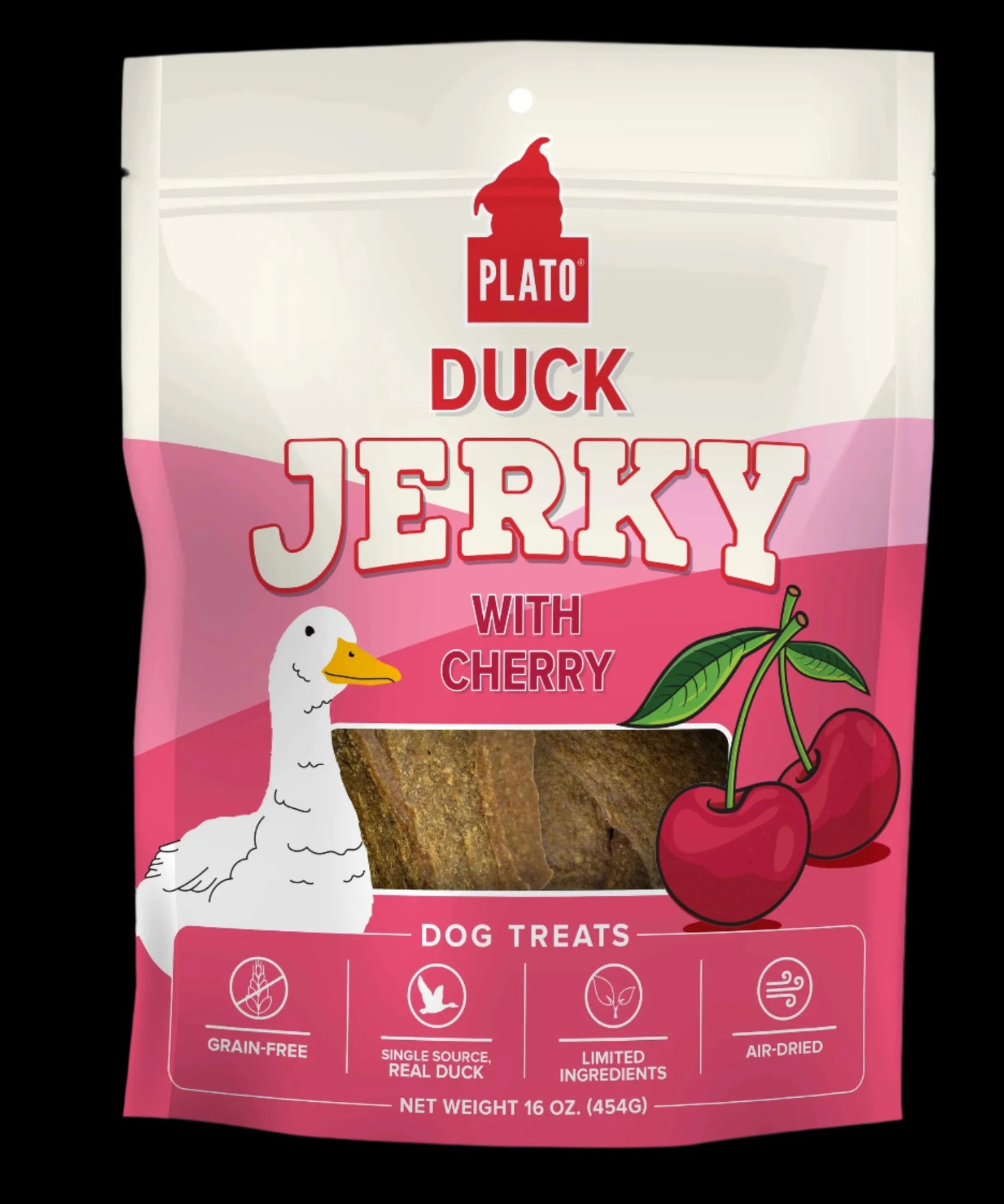 Plato Duck Jerky with Cherry Dog Treats
