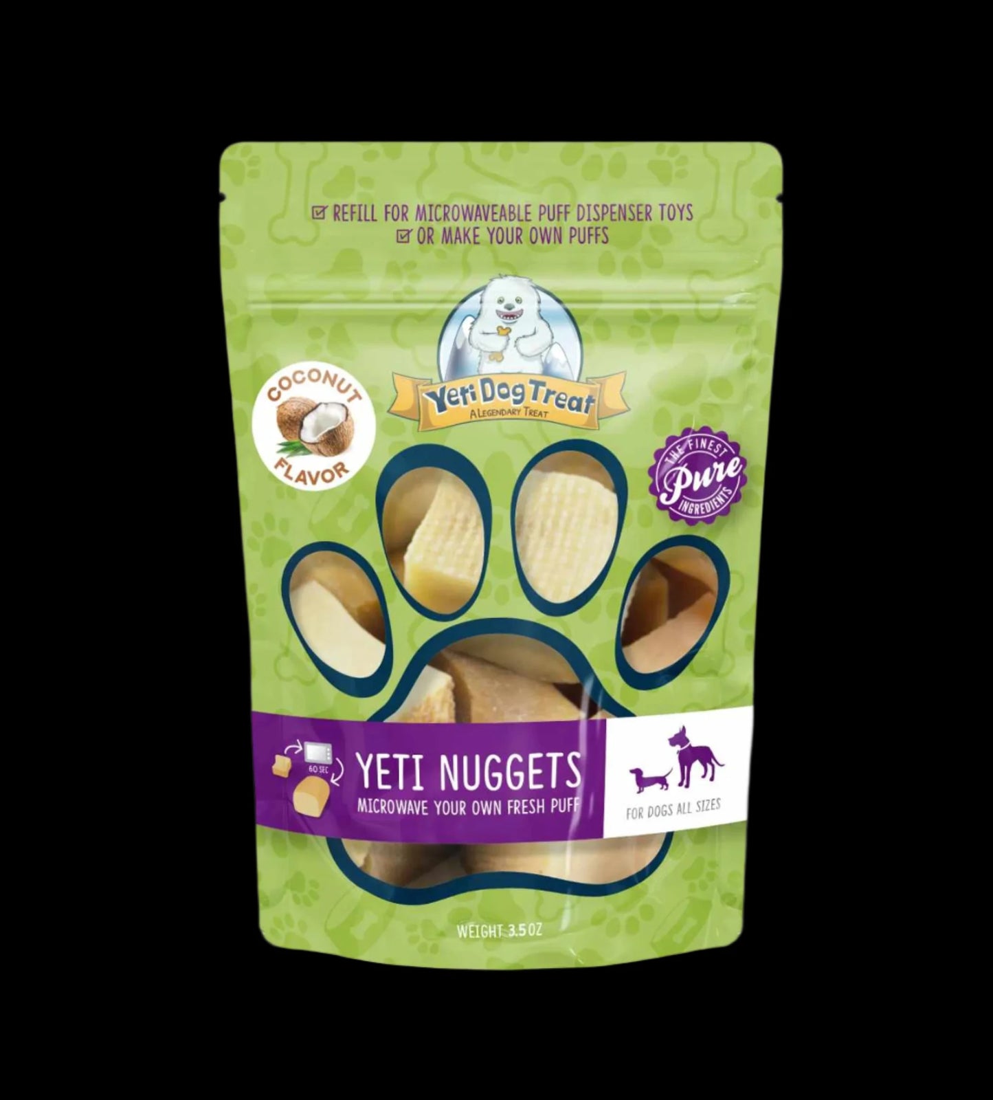 Yeti Dog Nuggets Coconut Flavored 6 pieces 3.5oz
